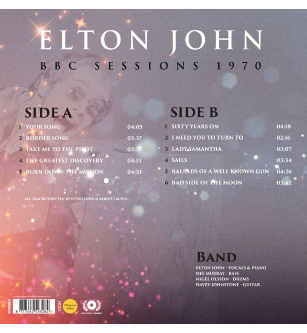 Elton John - BBC Sessions 1970 (Limited Edition on 180g Crystal Vinyl)