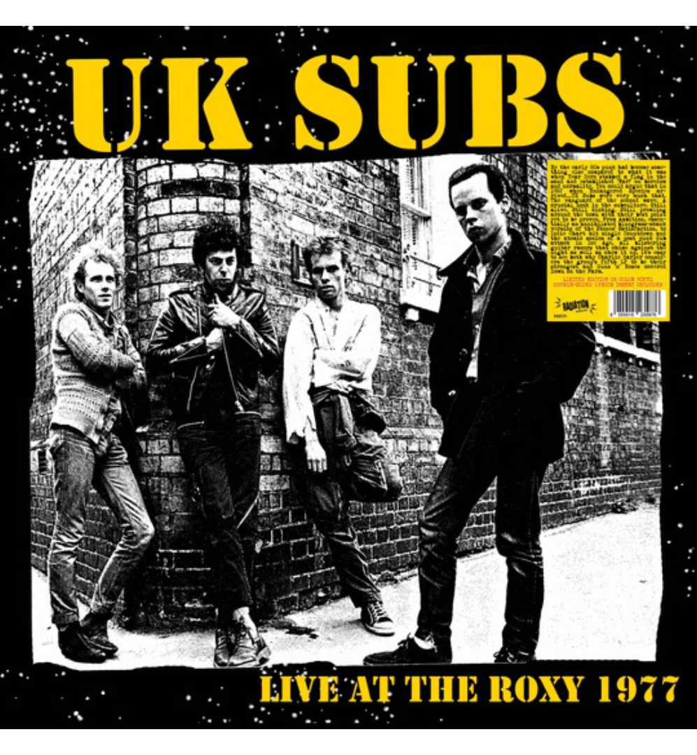 UK Subs - Live at The Roxy 1977 (2024 Record Store Day Edition on Yellow Vinyl)